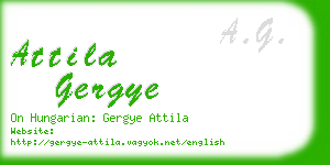 attila gergye business card